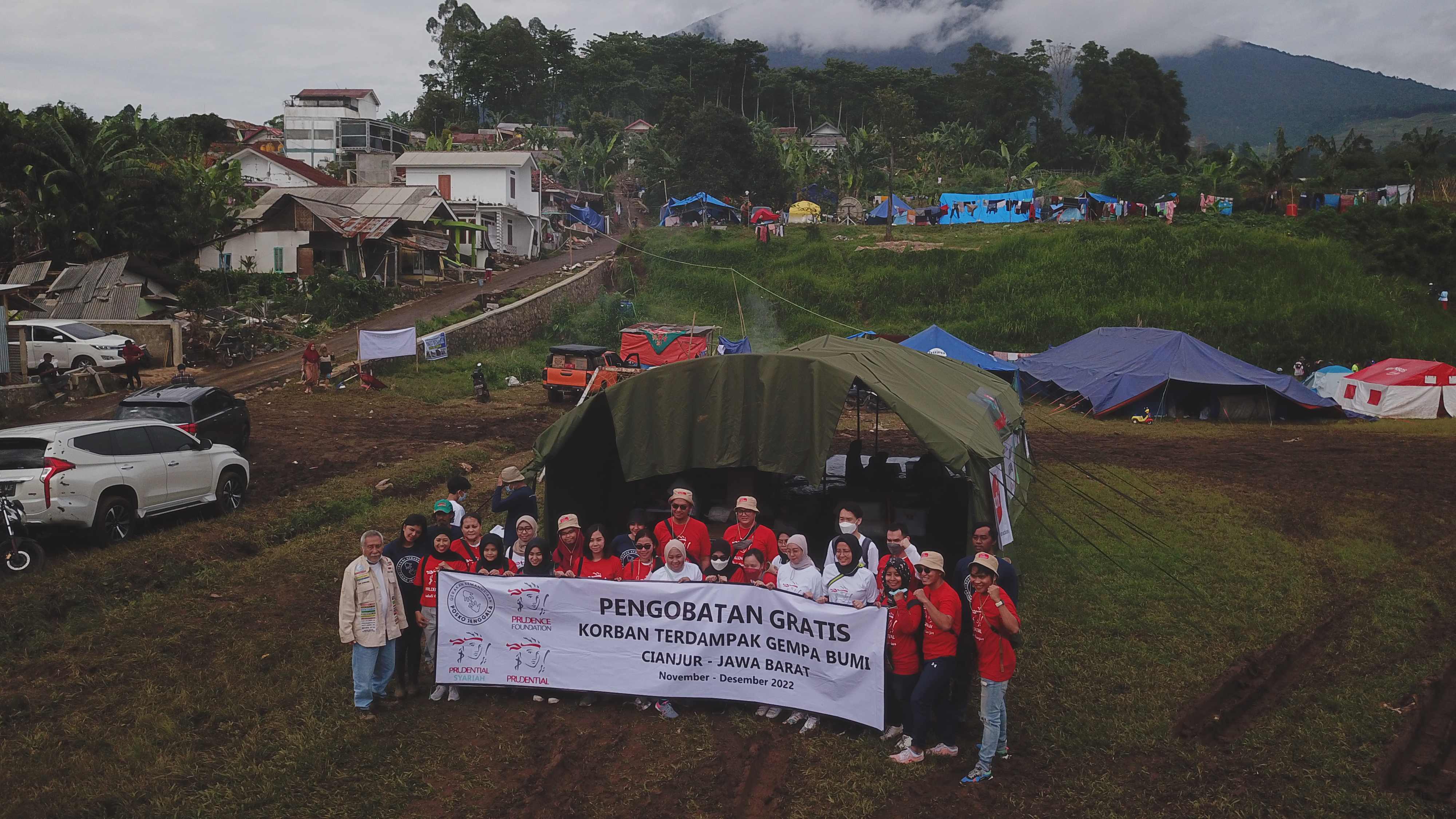 Aksi Kemanusiaan Posko Jenggala dan Prudential Untuk Korban Gempa Cianjur